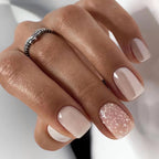 White French Press-On Nails – Short Squoval Glossy Nails 24Pcs